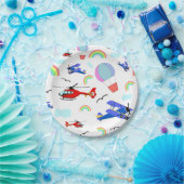 飛行機、ヘリコプター、およびバルーン ペーパープレート (パーティー)