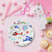 飛行機、ヘリコプター、およびバルーン ペーパープレート (パーティー)