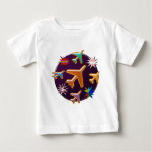 飛行機 ベビーTシャツ