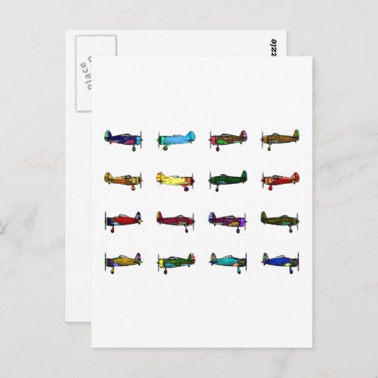 飛行機 ポストカード (正面/裏面)