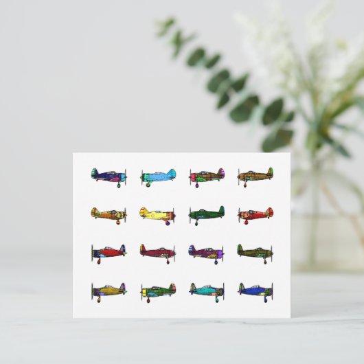 飛行機 ポストカード (スタンド正面)