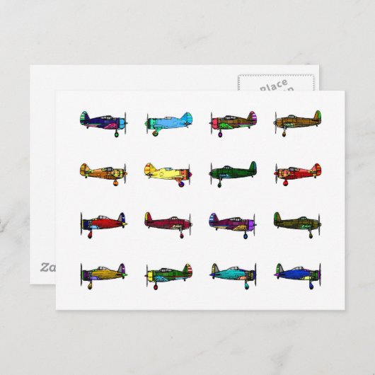 飛行機 ポストカード (正面/裏面)