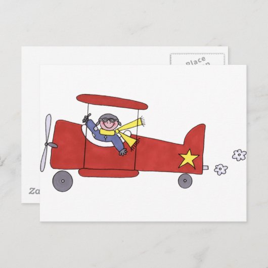 飛行機 ポストカード (正面/裏面)