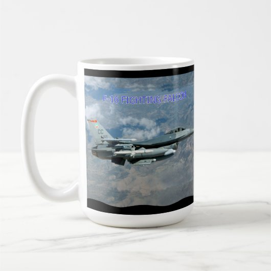 飛行機-マグ コーヒーマグカップ (左)