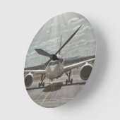 飛行機 ラウンド壁時計 (傾斜)