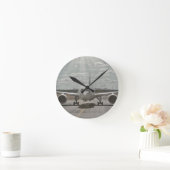 飛行機 ラウンド壁時計 (ホーム)