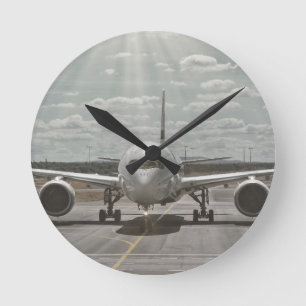飛行機 ラウンド壁時計