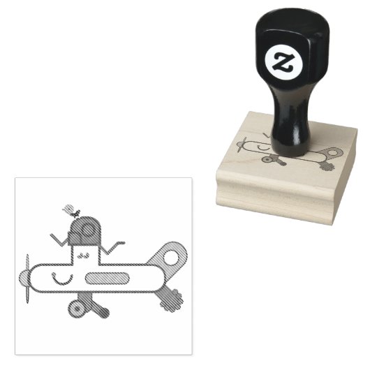 飛行機 ラバースタンプ (押印)