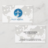 飛行機 | 世界地図 名刺 (正面/裏面)