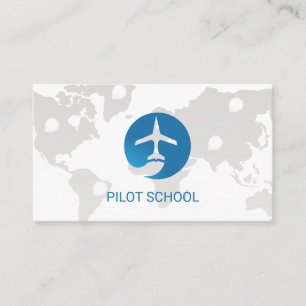 飛行機   世界地図 名刺