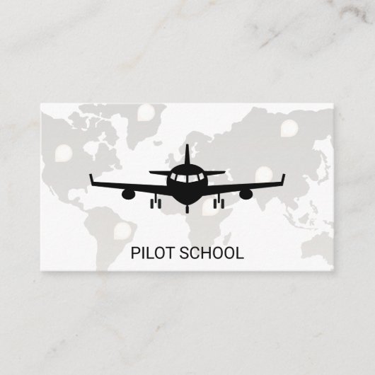飛行機 | 世界地図 名刺 (正面)