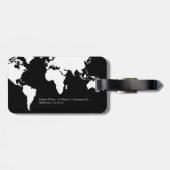 飛行機（前面）、ワールドマップ（背面） ラゲッジタグ (裏面横)