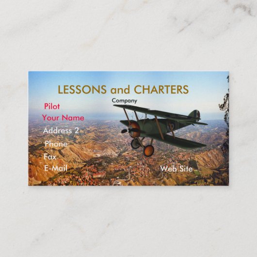 飛行機 名刺 (正面)