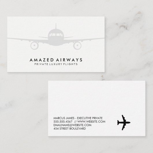 飛行機 名刺 (正面/裏面)