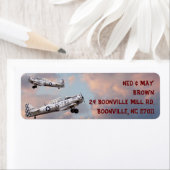 飛行機 – 差出人住所ラベル ラベル (インサイチュ)