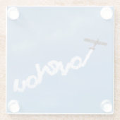 飛行機&愛あなた写真、クールおもしろい航空 ガラスコースター (裏面)