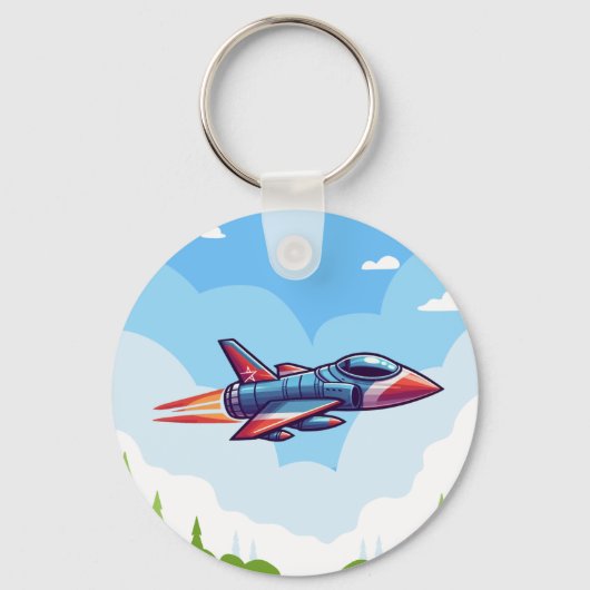 飛行機/戦闘機ジェット キーホルダー (正面)