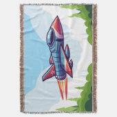 飛行機/戦闘機ジェット スローブランケット (正面縦)