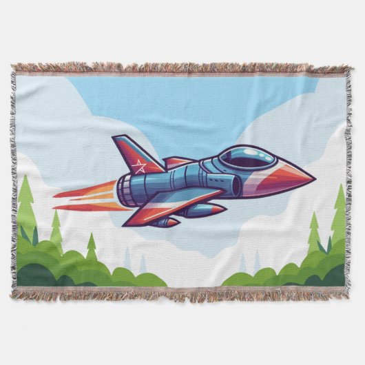 飛行機/戦闘機ジェット スローブランケット (正面)