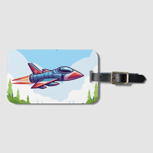飛行機/戦闘機ジェット ラゲッジタグ (正面横)