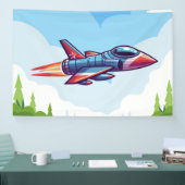 飛行機/戦闘機ジェット 横断幕 (トレードショー)