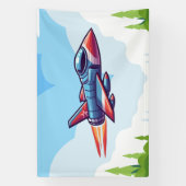 飛行機/戦闘機ジェット 横断幕 (縦)