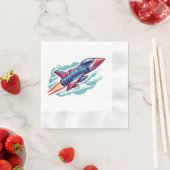 飛行機/戦闘機ジェット 縁ありカクテルナプキン (インサイチュ)