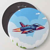 飛行機/戦闘機ジェット 缶バッジ (正面&裏面)