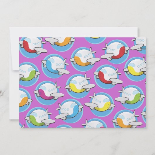 飛行機 招待状 (正面)