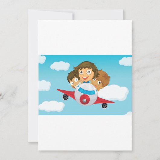 飛行機 招待状 (正面)