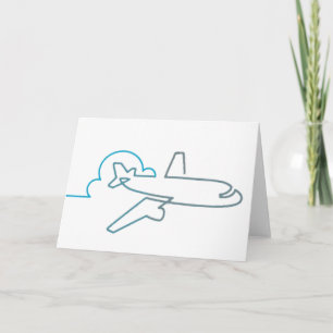 飛行機-挨拶状 シーズンカード