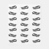 飛行機,旅行,男の赤ちゃん,航空,赤ちゃんシャワーギフト フリースブランケット (正面)