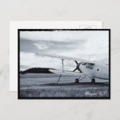 飛行機、旧校、プ飛んでいるラハヴィンテージチェコ ポストカード (正面/裏面)