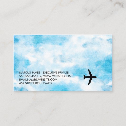 飛行機 | 空の雲 名刺 (裏面)