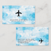 飛行機 | 空の雲 名刺 (正面/裏面)