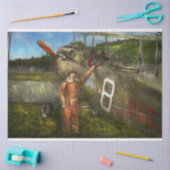 飛行機 – 米国初ストップの一飛行 – 1921 薄葉紙 (クラフト)