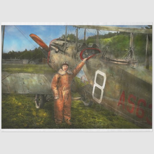 飛行機 – 米国初ストップの一飛行 – 1921 薄葉紙 (正面)