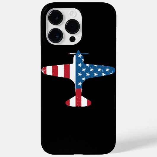飛行機 航空機 アメリカ国旗 ベテランパイロット プレゼント Case-Mate iPhoneケース (裏面)