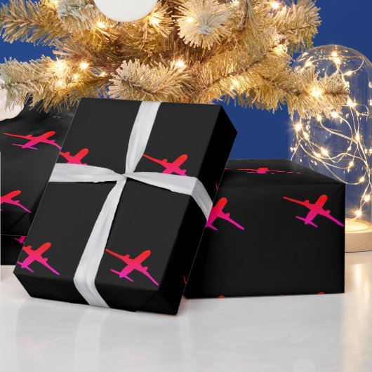 飛行機 航空機 航空 愛好家 ラッピングペーパー (クリスマス)