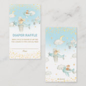 飛行機 赤ちゃん 男の子 おむつ 抽選会 エンクロージャーカード (正面/裏面)