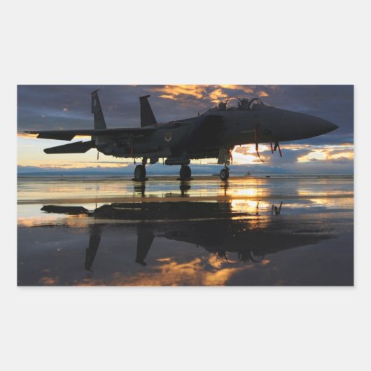 飛行機 長方形シール (正面)