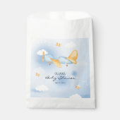 飛行機、雲と星、青、男の赤ちゃん、かわいい フェイバーバッグ (正面)