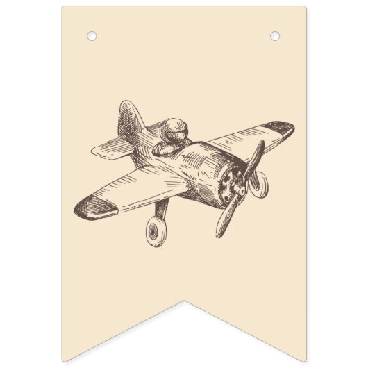 飛行機，飛行機，ヴィンテージ，バニングバナー バンティングフラッグ (第7の旗)