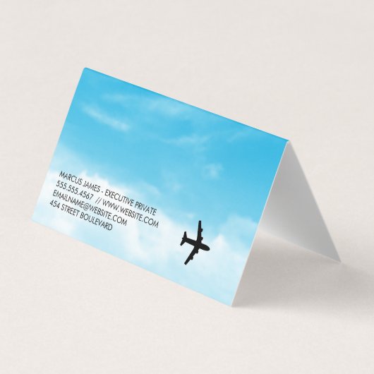 飛行機 | 飛行 | 雲と空 名刺 (裏面)