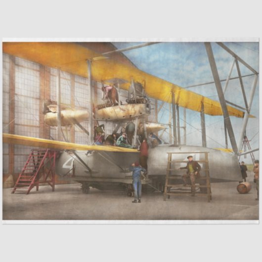 飛行機- 1919年のロングフライトの準備 薄葉紙 (正面)