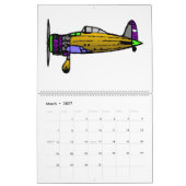 飛行機、201_ カレンダー (3月 2027)