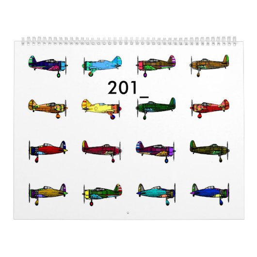 飛行機、201_ カレンダー (カバー)