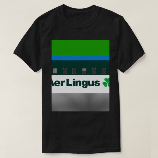 飛行機s Aer Lingus 1980s Tシャツ (デザイン正面)