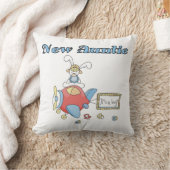 飛行機Tシャツとギフトの新しい叔母 クッション (ブランケット)