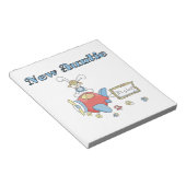 飛行機Tシャツとギフトの新しい叔母 ノートパッド (アングル)